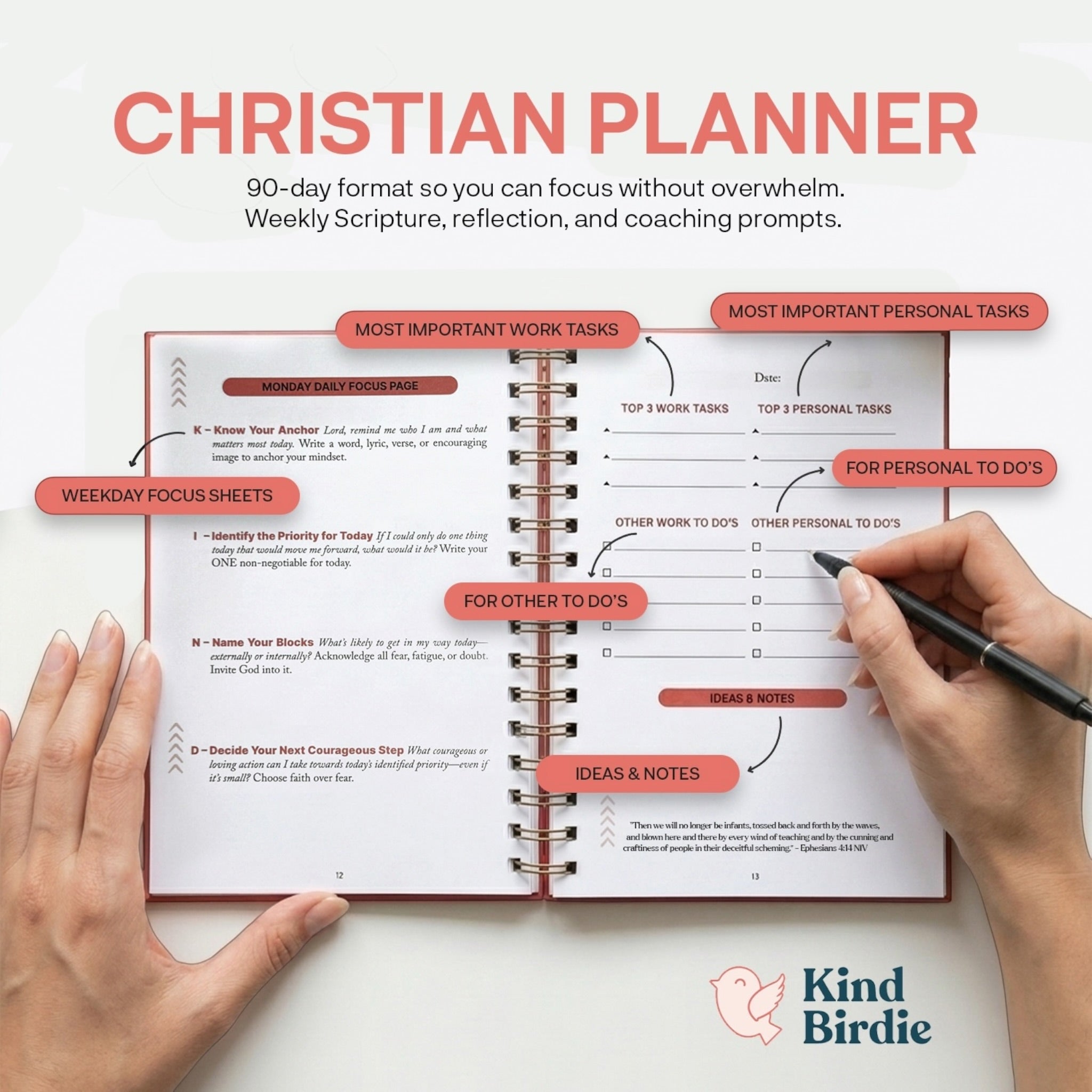 Upward Planner | 90-Day Christian Planner for Calm and Purpose