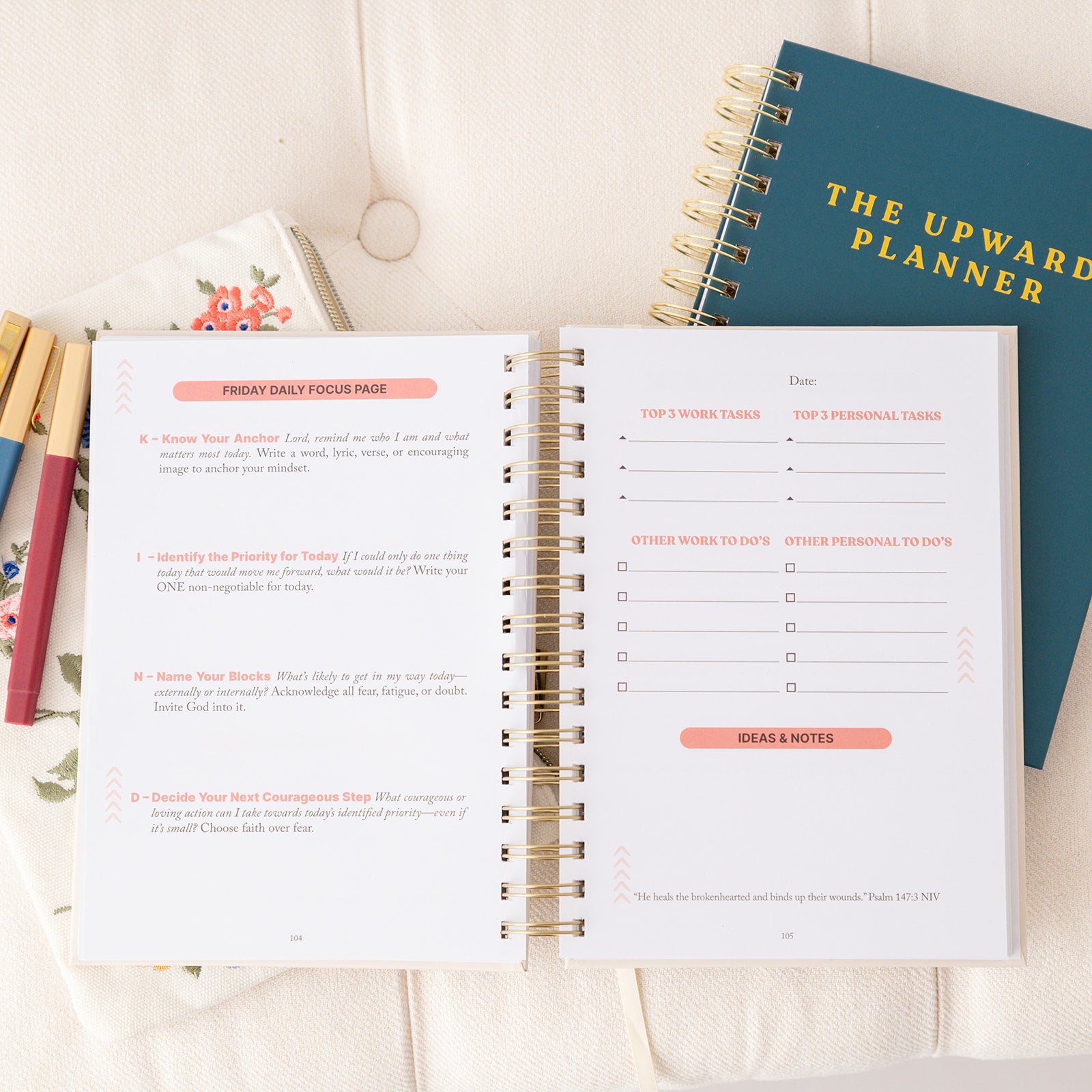 Upward Planner | 90-Day Christian Planner for Calm and Purpose