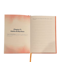 Chapter 2 of The Aligned Journal - Guided Journal for Personal Realignment focusing on habits and rhythms with space for morning routine notes.
