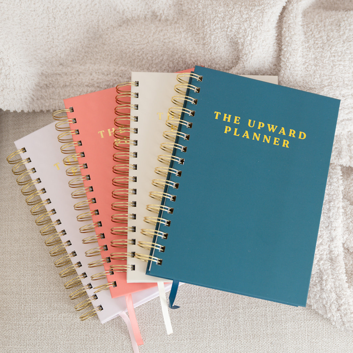 The Upward Planner by Kind Birdie shown in all 4 colors