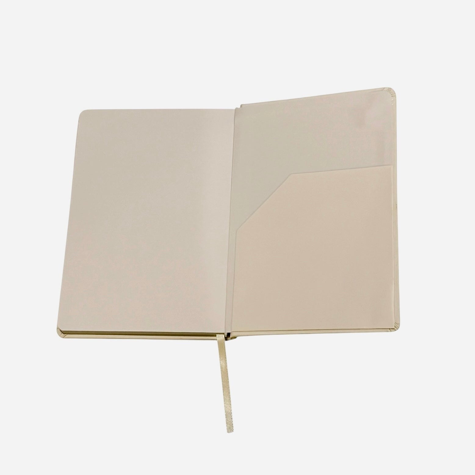 Kind Birdie The Anchored Notebook, blank pages, cream color, with a pocket and ribbon bookmark.