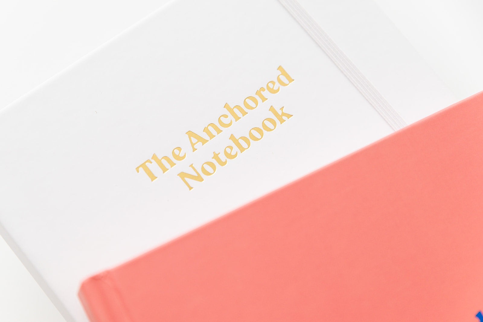Kind Birdie The Anchored Notebook, white cover with gold lettering, blank pages, 200 pages, premium quality.